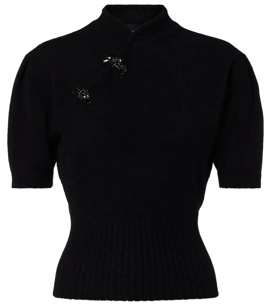 Simone Rocha Embellished cashmere sweater