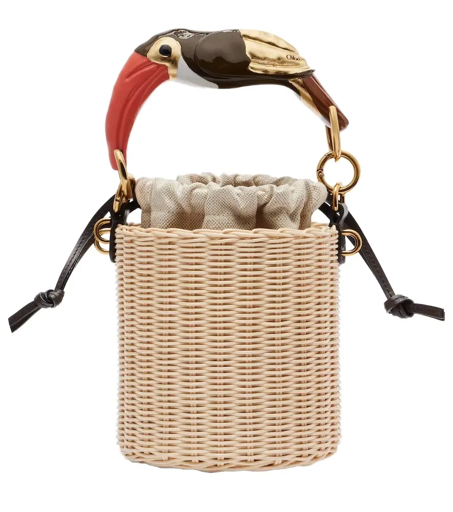 Chloe Chloé Tropicus wicker bucket bag