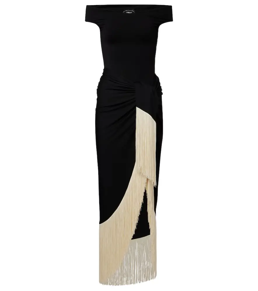 Romy fringed swimsuit and beach cover-up set