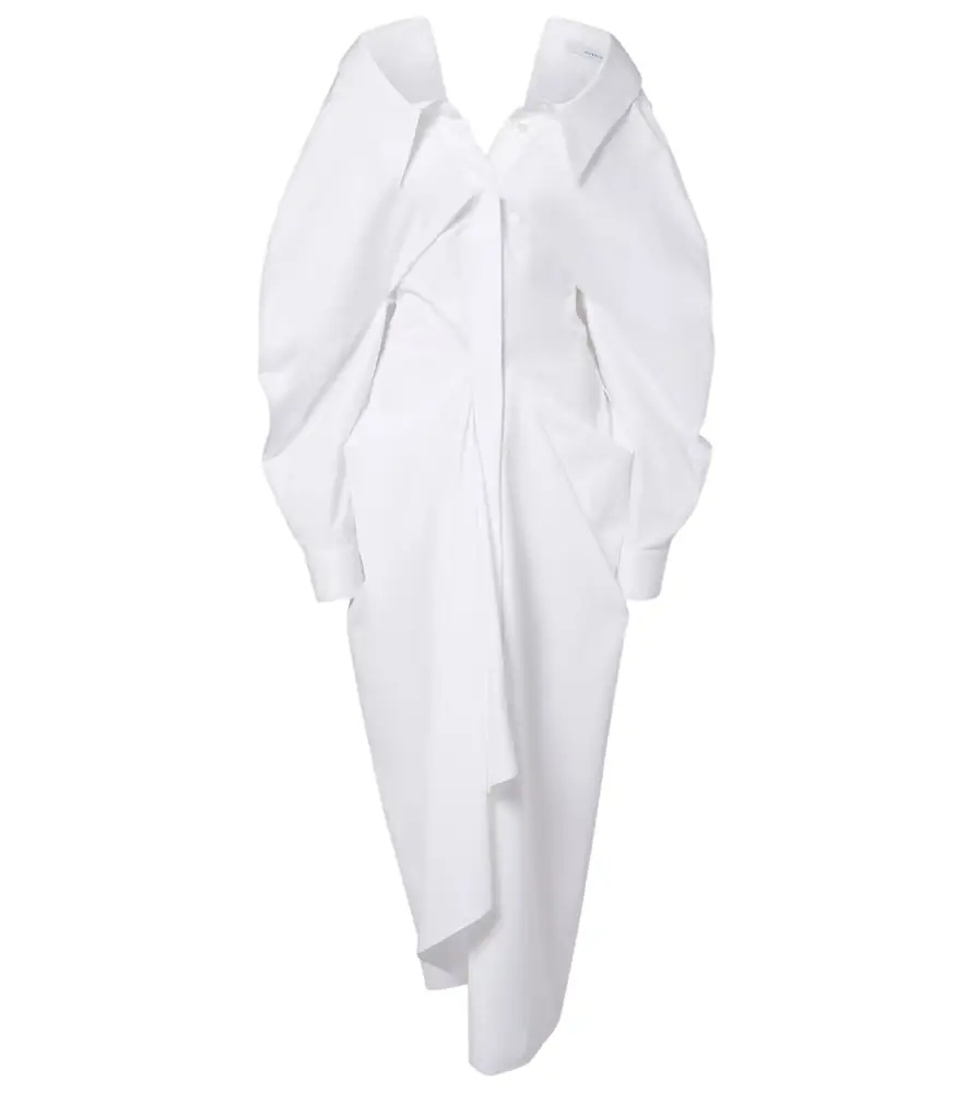 Givenchy Draped cotton poplin shirt dress