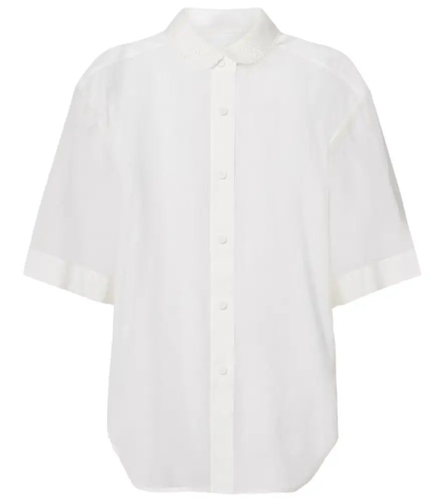 Rohe Róhe Embroidered cotton muslin top