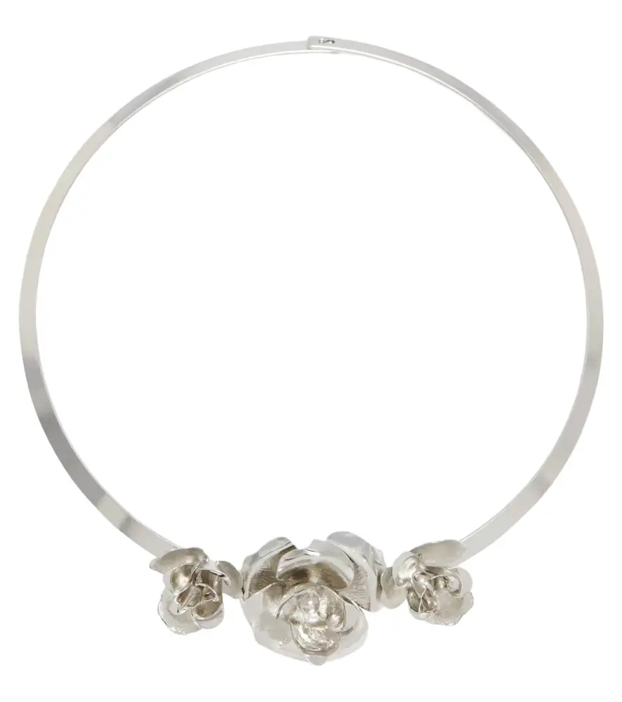 Jennifer Behr Rosalba floral-appliqué necklace