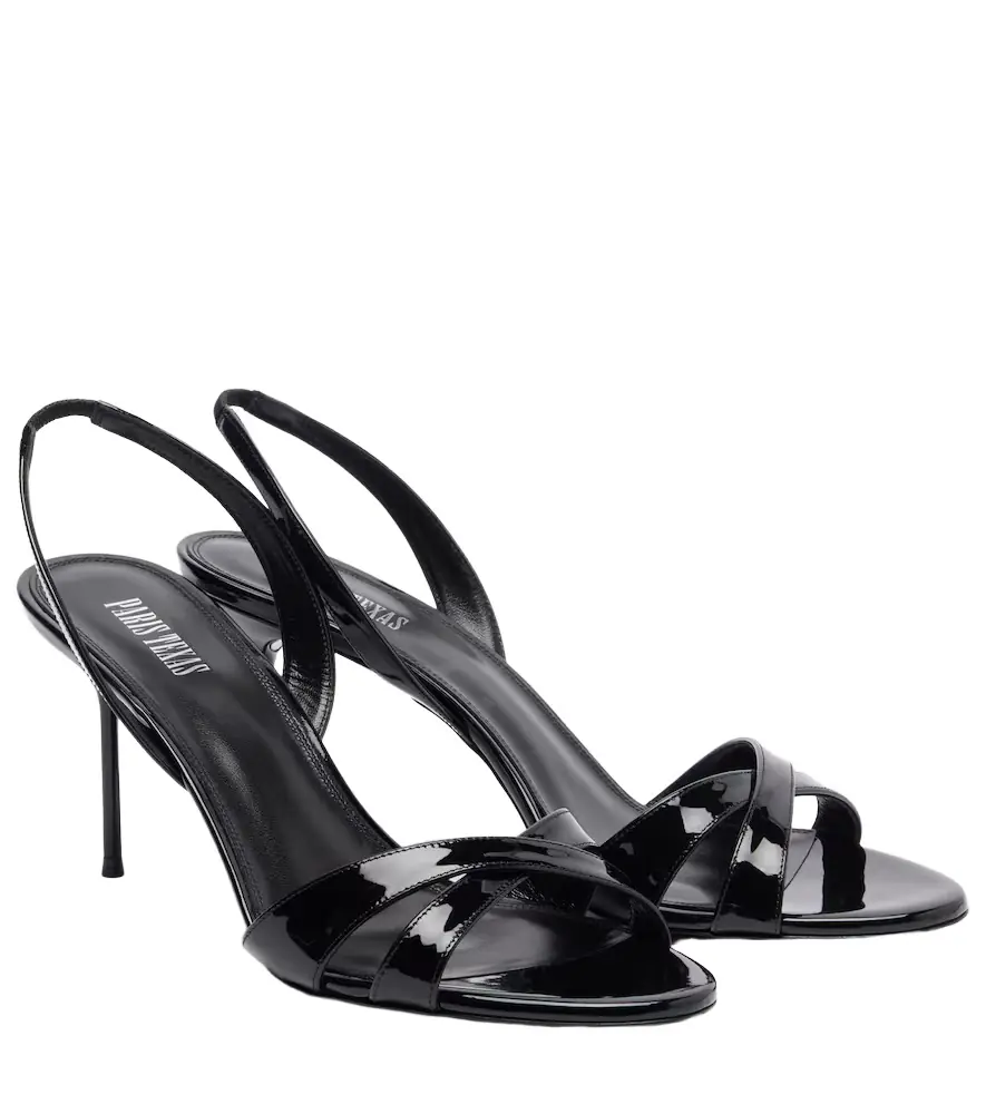 Paris Texas Lidia patent leather slingback sandals