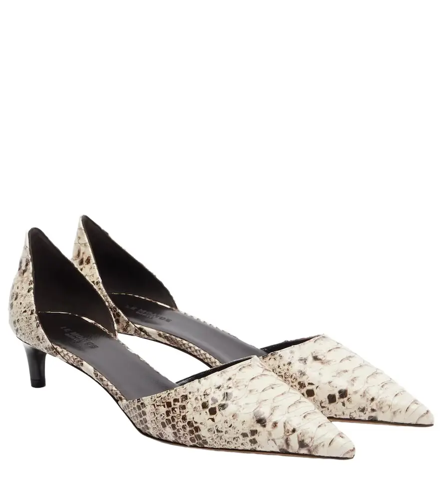 Le Monde Beryl Le Monde Béryl Dakota snake-effect leather pumps