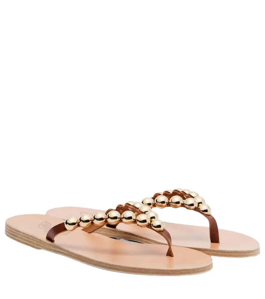 Ancient Greek Sandals Endoxi studded leather thong sandals