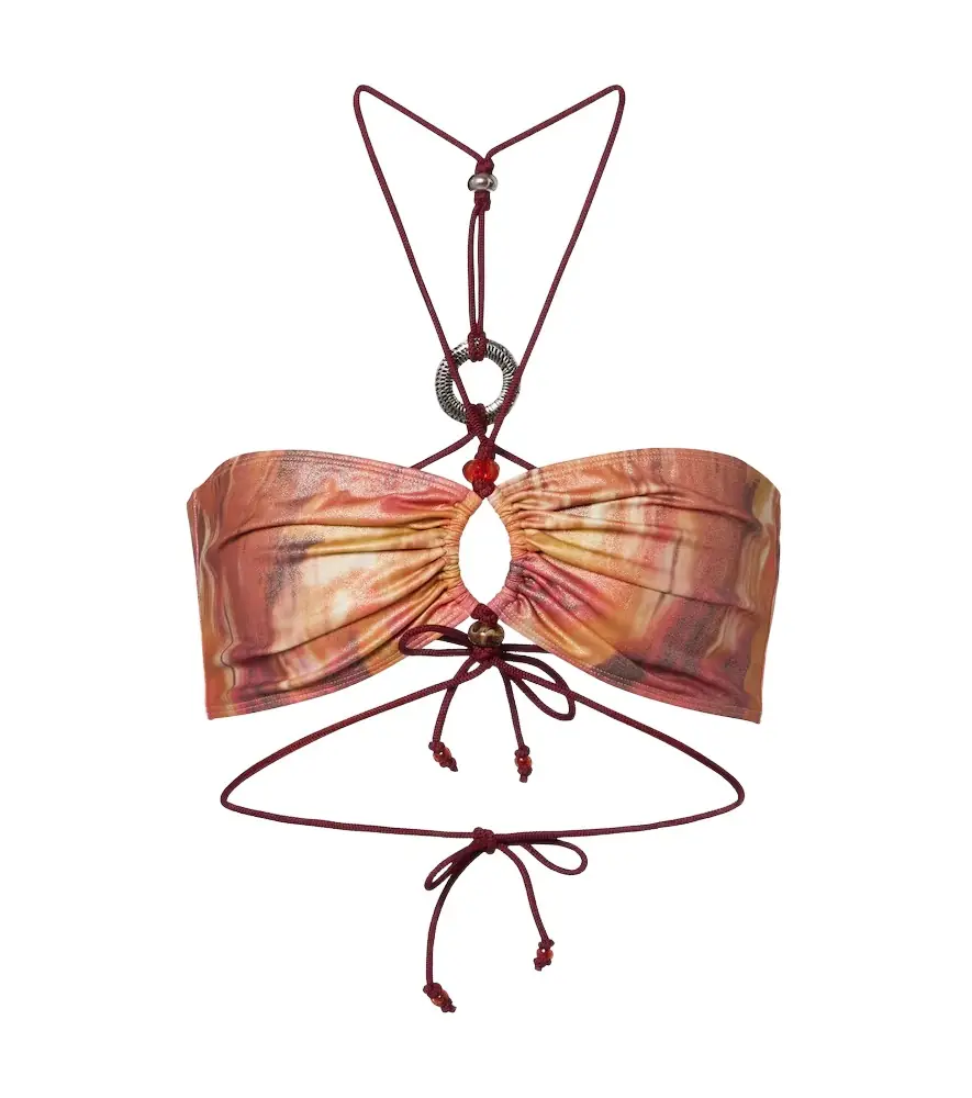 Isabel Marant Analia printed bikini top