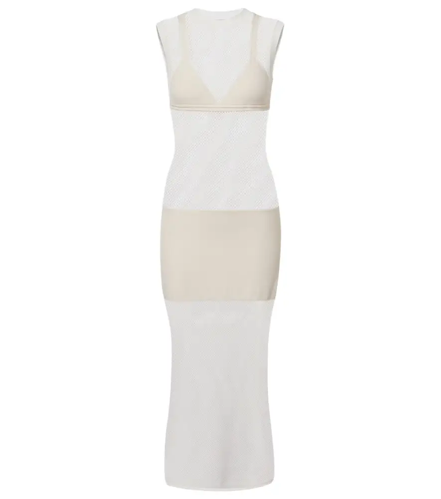 Stella McCartney Crochet cotton midi dress