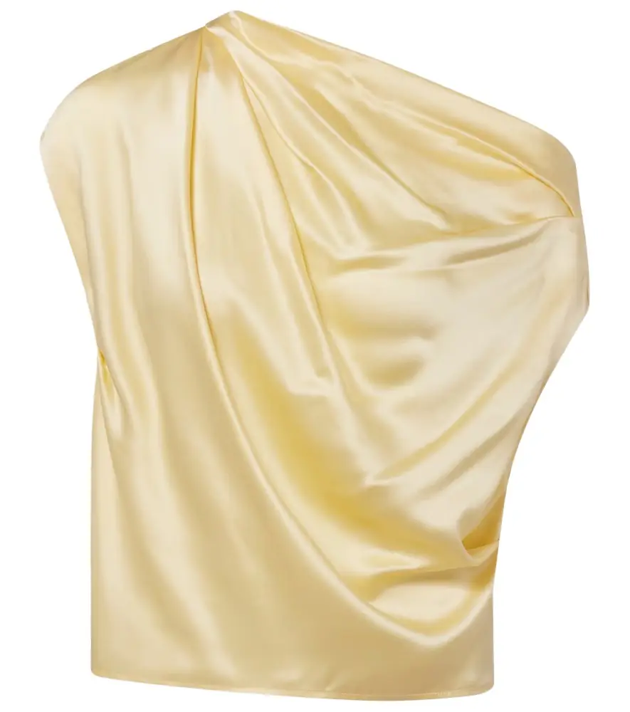 The Sei Draped silk satin top