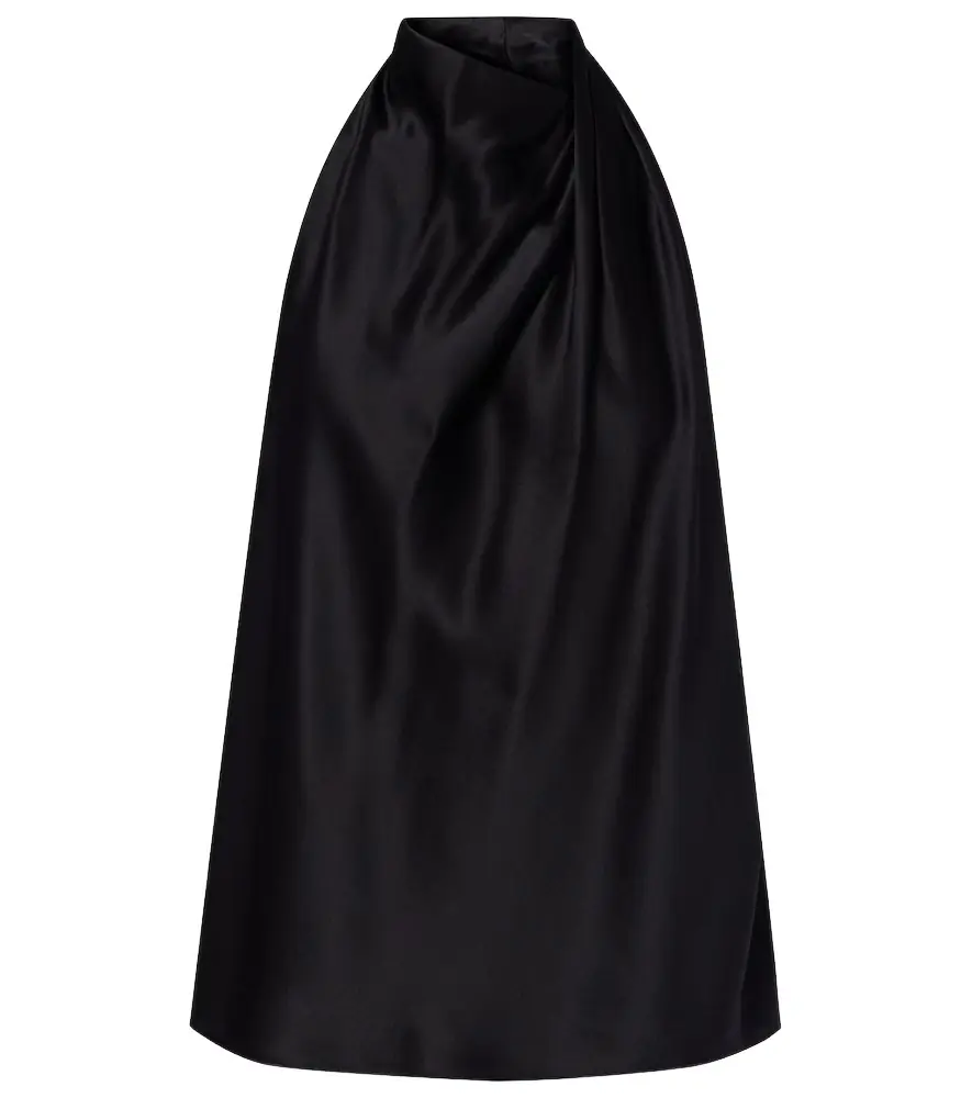 The Sei Halterneck silk satin top