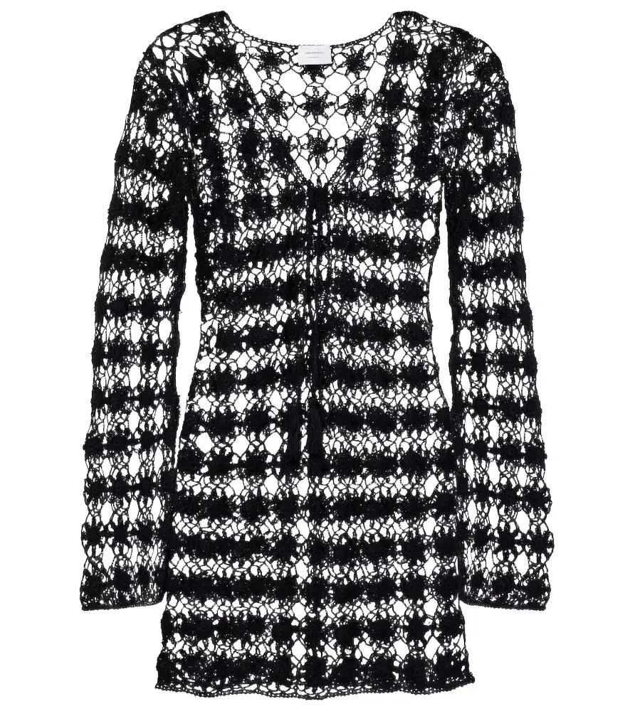 Anna Kosturova Crochet cotton minidress