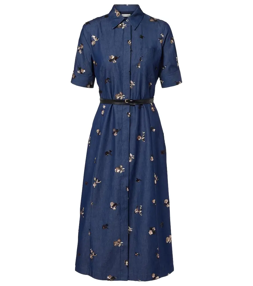 Altuzarra Kieran embellished denim shirt dress