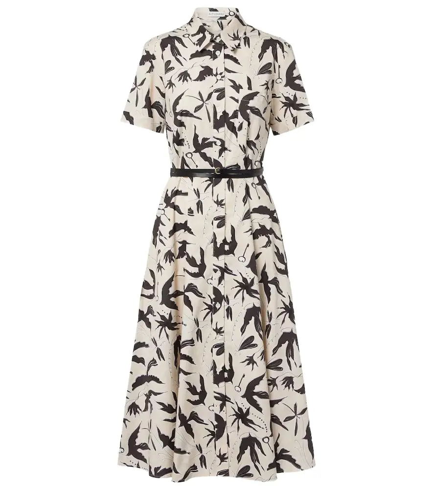 Altuzarra Kiera printed cotton-blend shirt dress