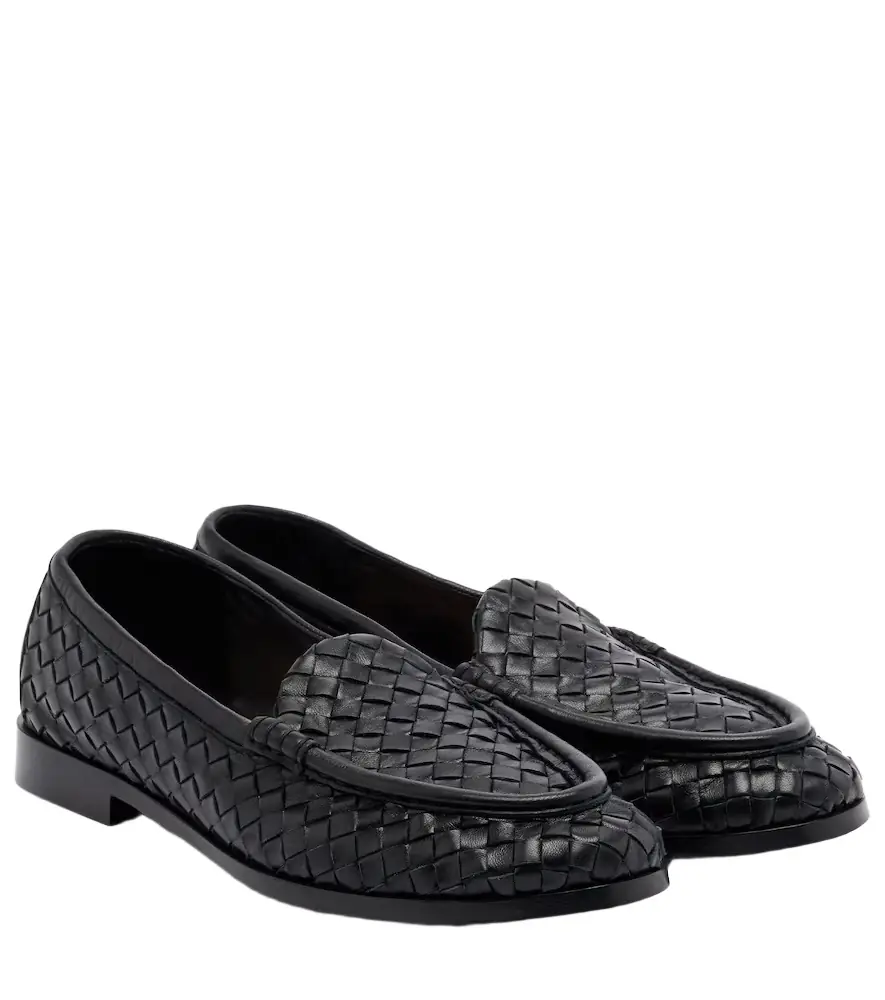 Bottega Veneta Silenzio Intrecciato leather loafers