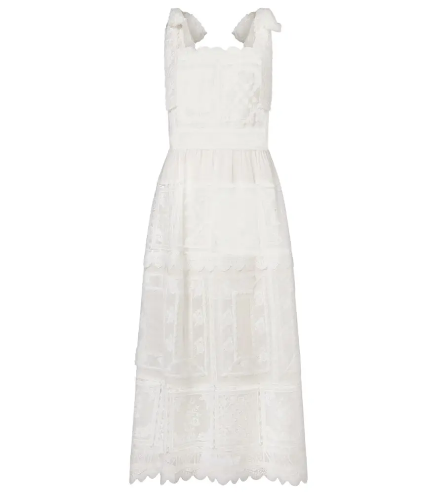 Zimmermann Aster lace-trimmed midi dress