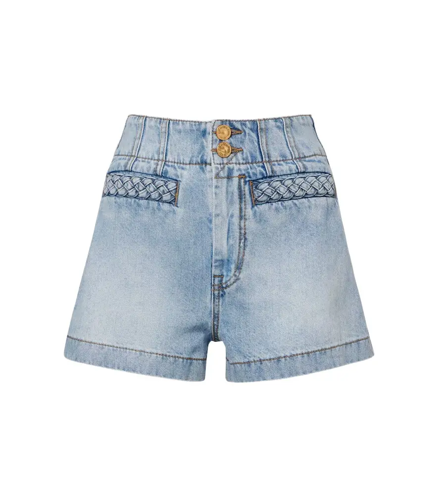 Zimmermann Indra high-rise denim shorts