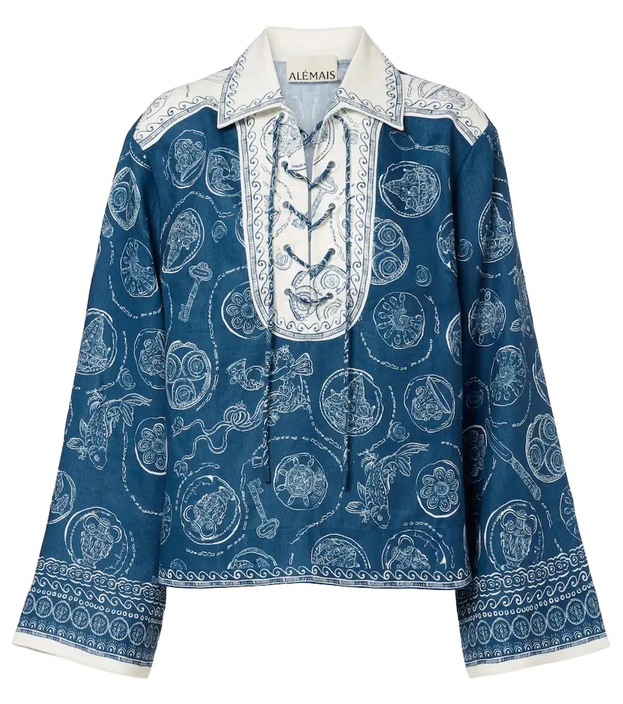 Alemais Alémais Lucky printed linen blouse