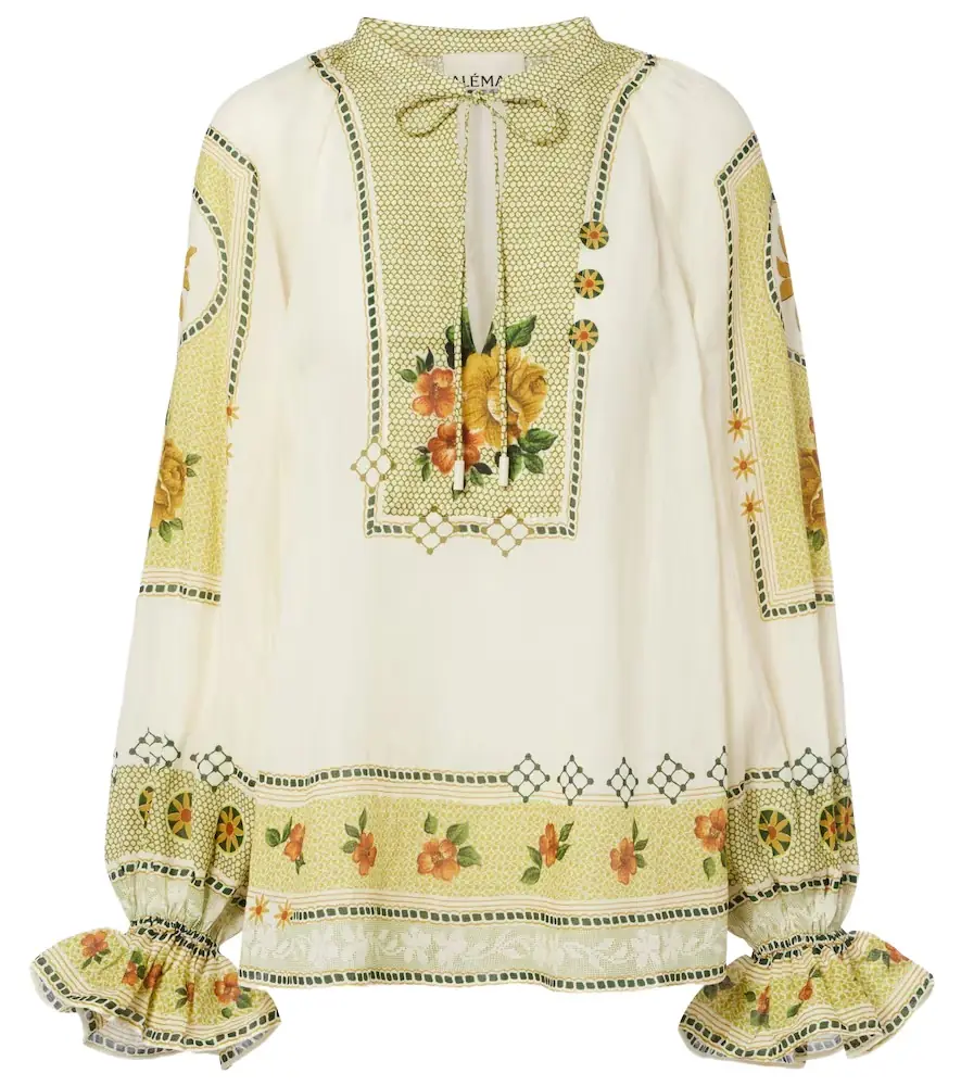 Alemais Alémais Dixie printed ramie blouse