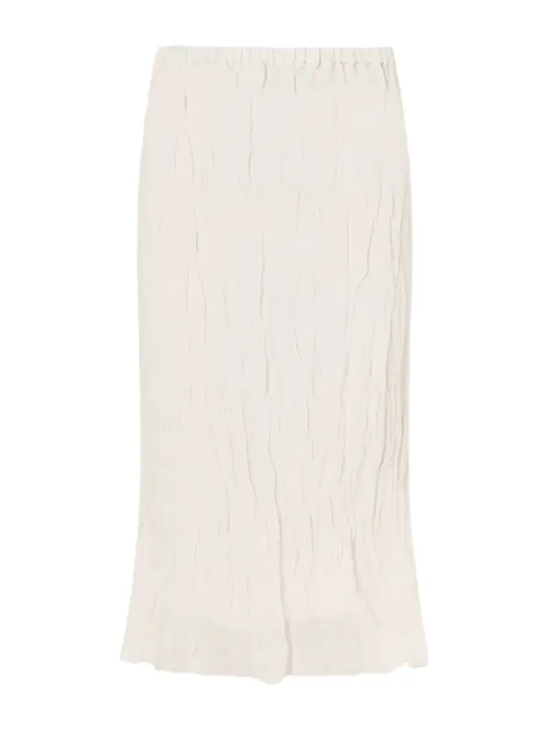 RÓHE Crinkled Metallic Cotton-blend Midi Skirt