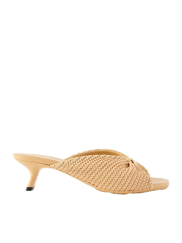 Loewe + Paula's Ibiza Pebble Raffia-effect Mules