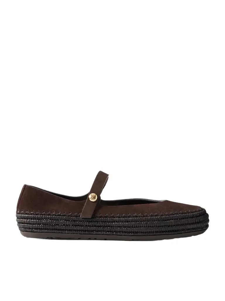 Loewe + Paula's Ibiza Rio Suede Mary Jane Espadrilles