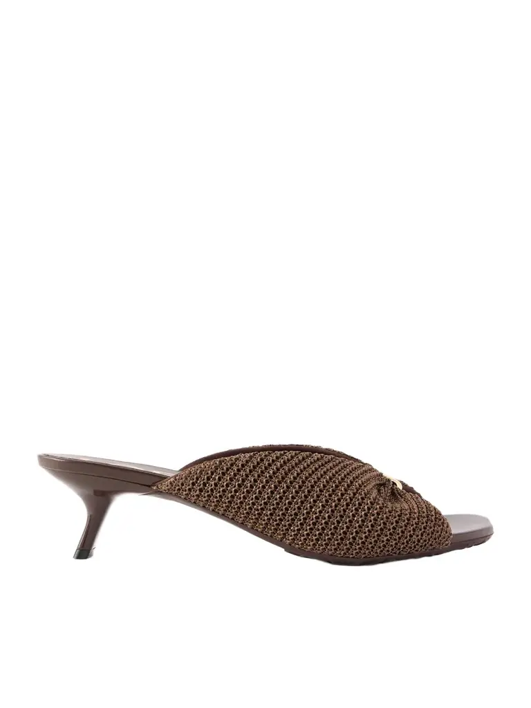 Loewe + Paula's Ibiza Pebble Raffia-effect Mules