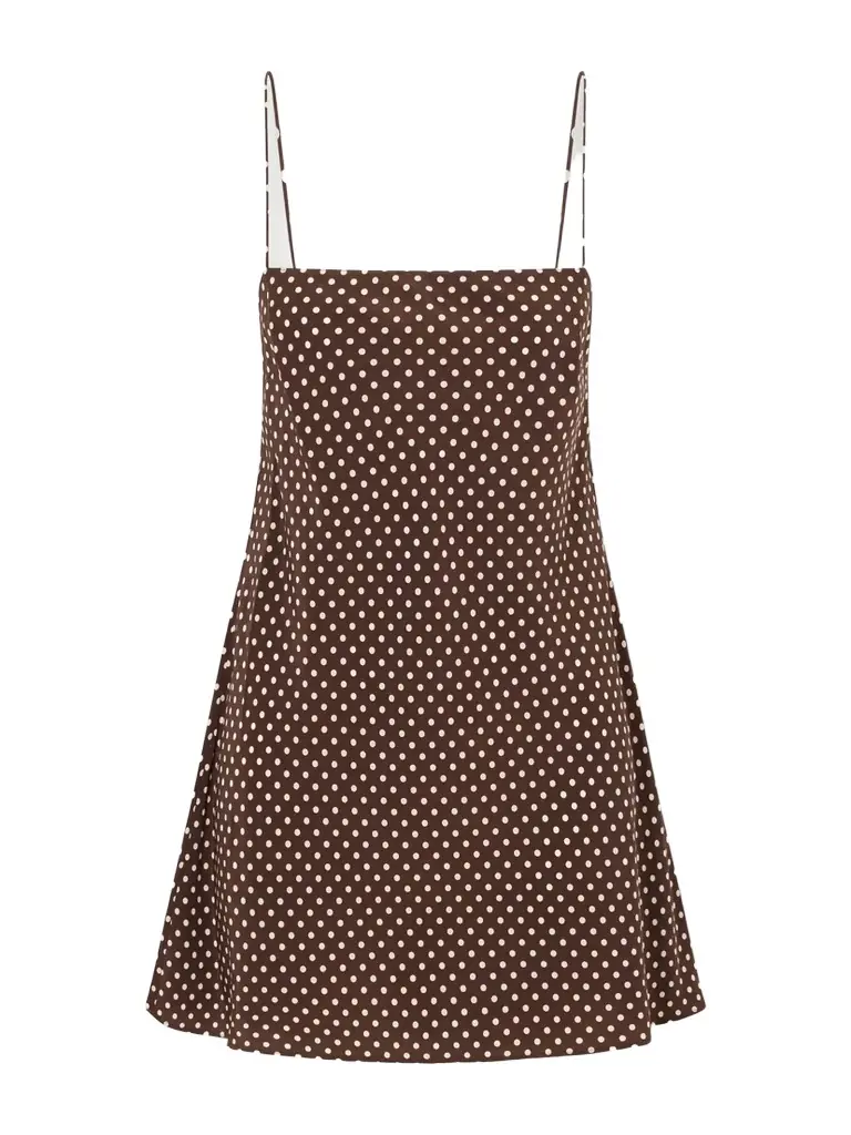Matteau Polka-dot Silk-crepe De Chine Mini Dress