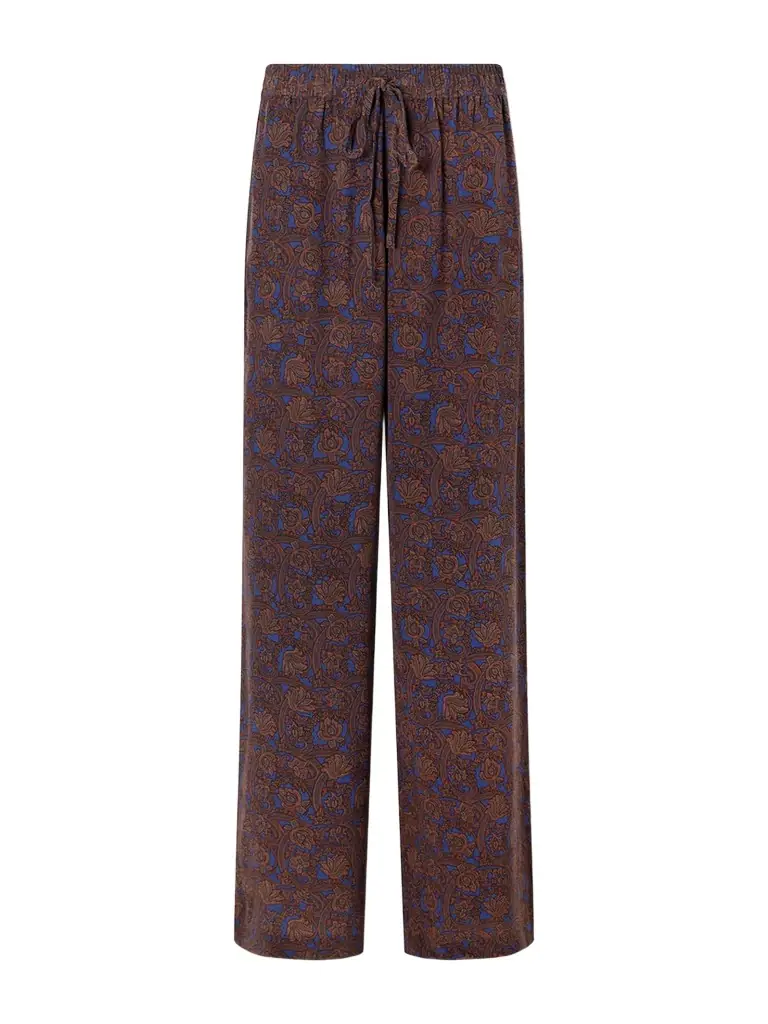 Matteau Printed Silk-crepe De Chine Straight-leg Pants