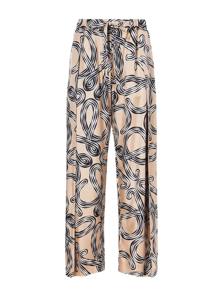 Loewe + Paula’s Ibiza Printed Mid-rise Straight-leg Silk Pants