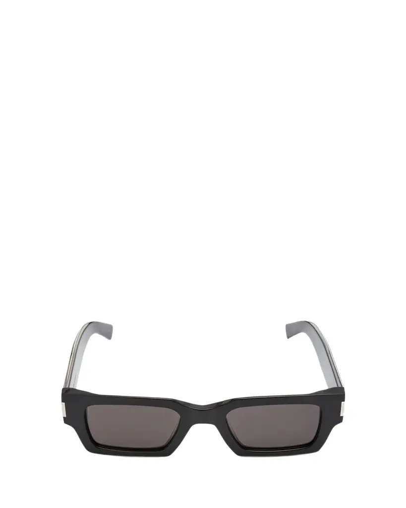 Saint Laurent Logo Acetate Rectangle Sunglasses