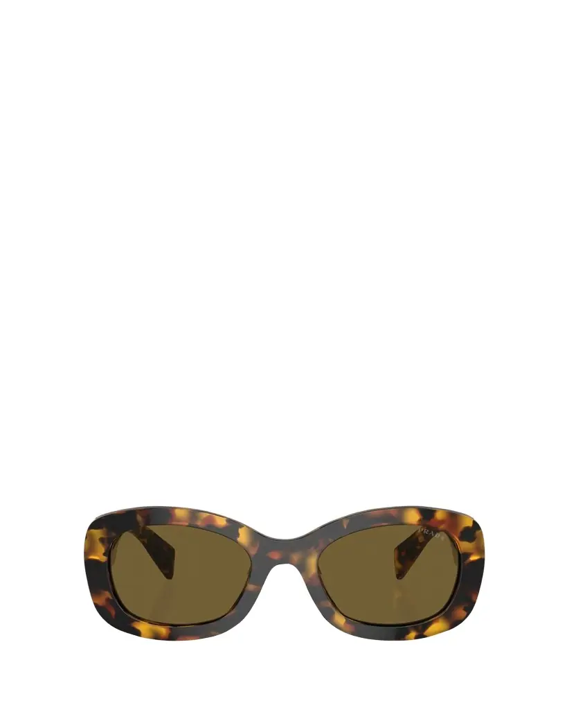 Prada Lettering Logo Acetate Oval Sunglasses