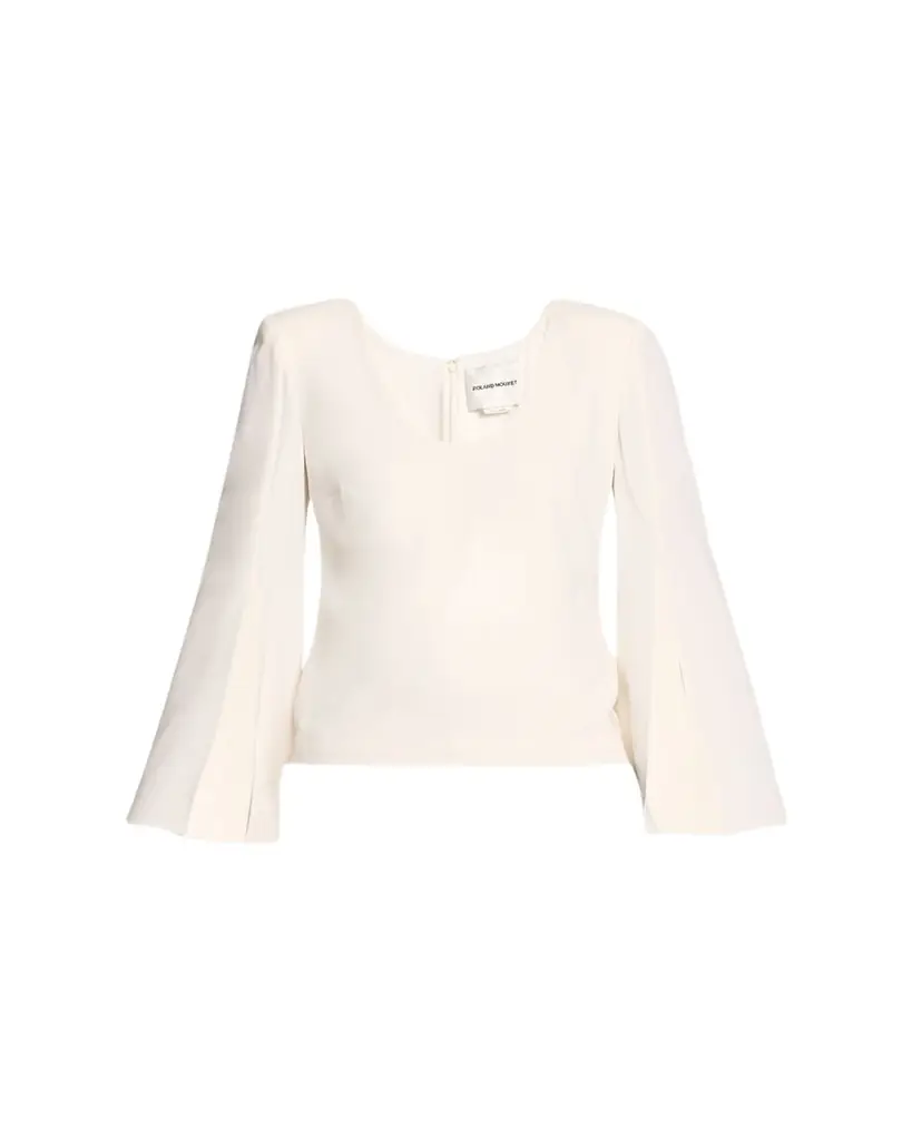 Roland Mouret Split-Sleeve Cady Top