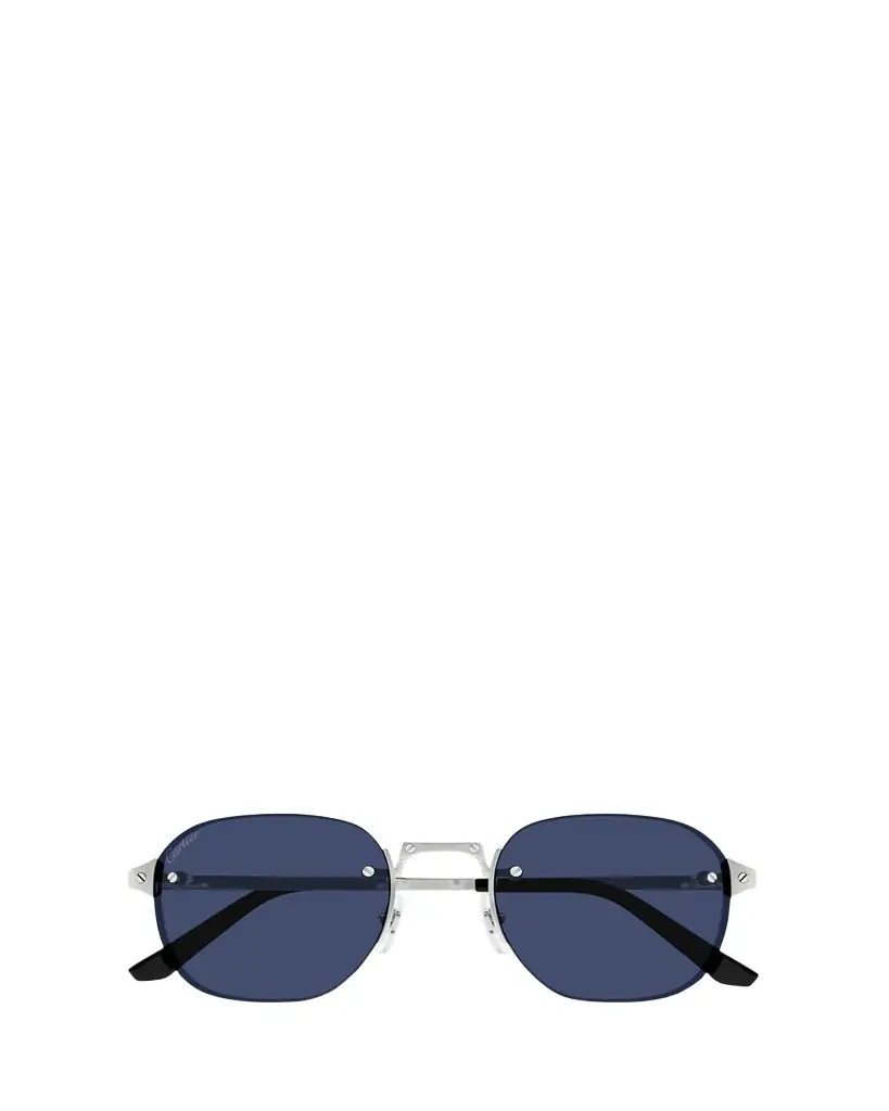 Cartier Men's CT0459SM Rimless Metal Round Sunglasses - Women's Accessories