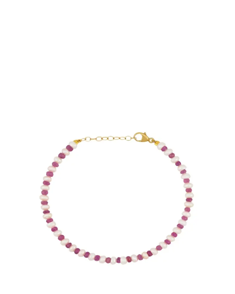 JIA JIA Ocean Connection Pink Sapphire and Pearl Bracelet