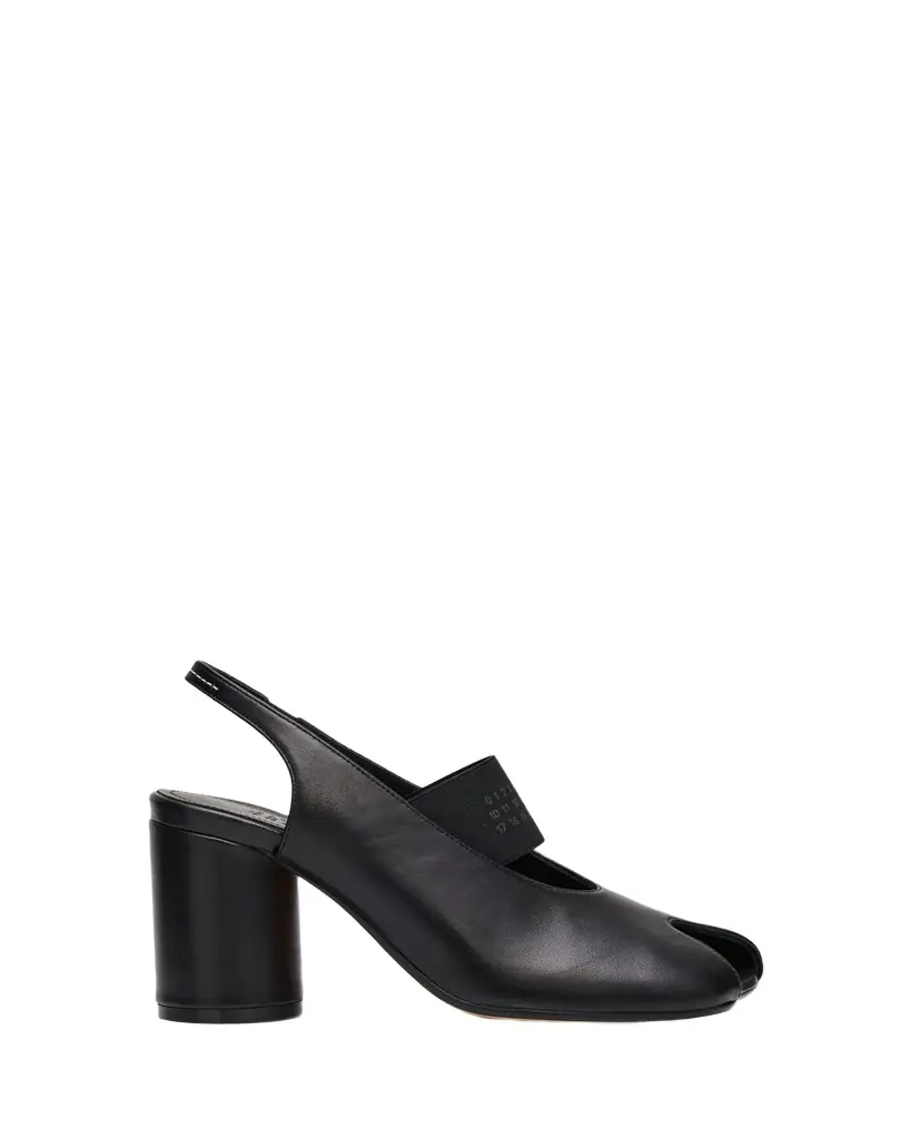 MM6 Maison Margiela 80mm Anatomic Numeric Leather Slingback Ballerina Pumps