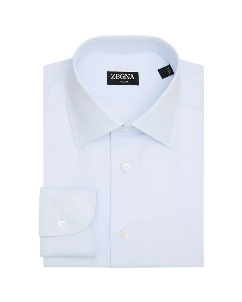 ZEGNA Men's Trecapi Cotton Melange Dress Shirt