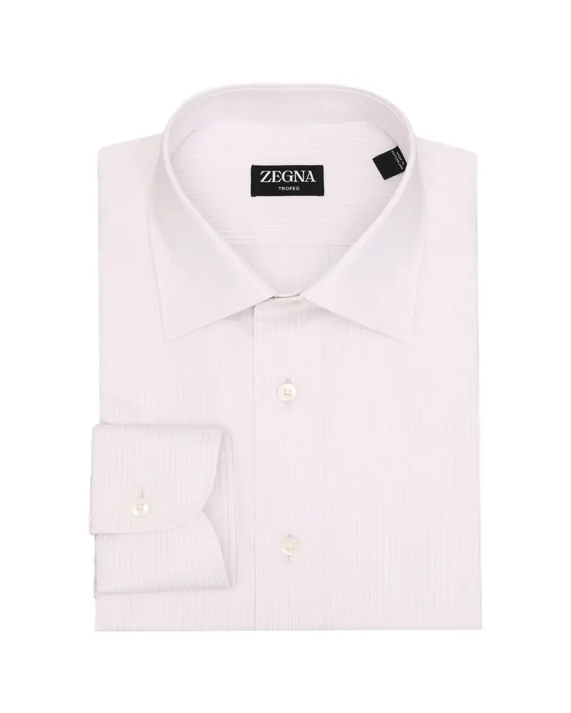 ZEGNA Men's Micro-Stripe Trofeo Cotton Dress Shirt