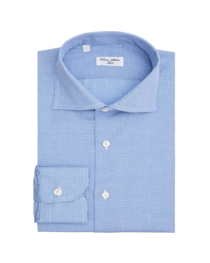 attolini dress shirts Cesare Attolini Men's Basic Light Blue Twill Dress Shirt