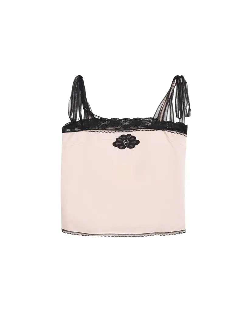 Marc Jacobs Ribbon-Strap Satin Tank Top