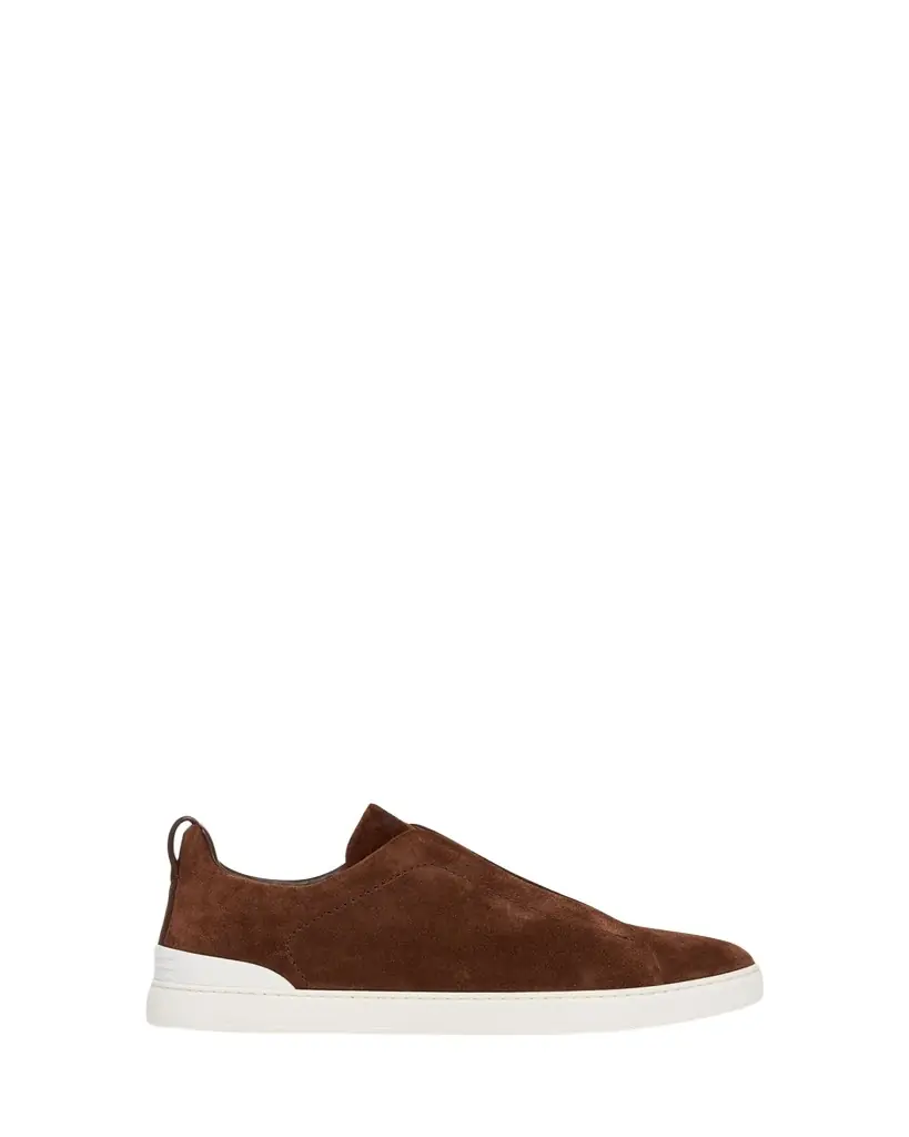 ZEGNA Men's Suede Triple Stitch Sneakers