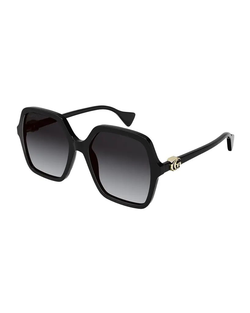 Gucci Oversize Rectangle Acetate Sunglasses