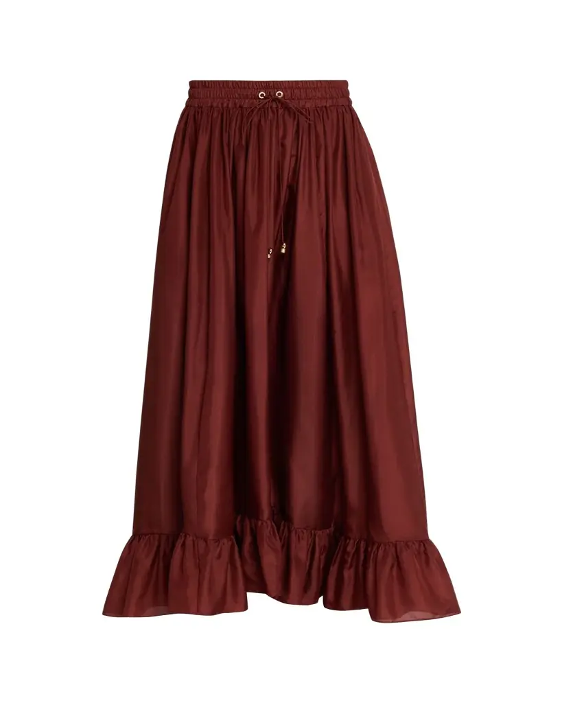 Zimmermann Aster Silk Maxi Skirt