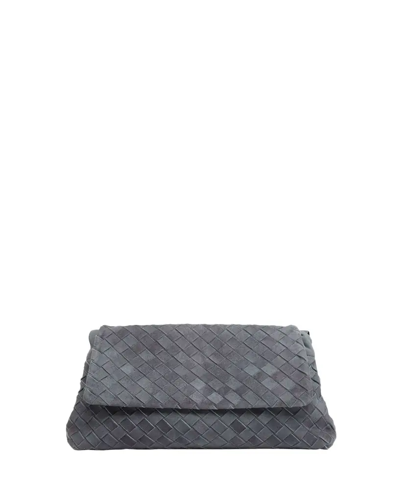 Bottega Veneta Giorno Dustbag Flap-Top Suede Shoulder Bag