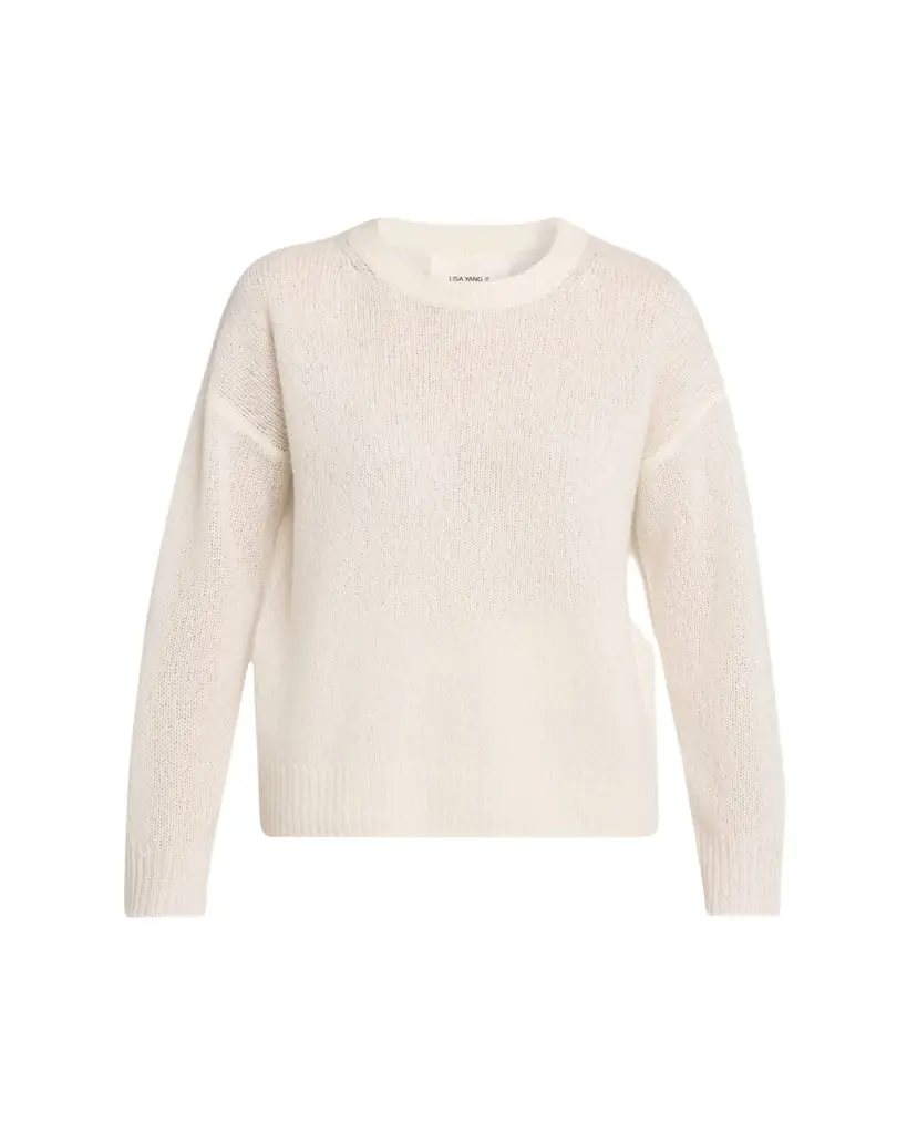 Lisa Yang Lova Cashmere-Silk Crewneck Sweater