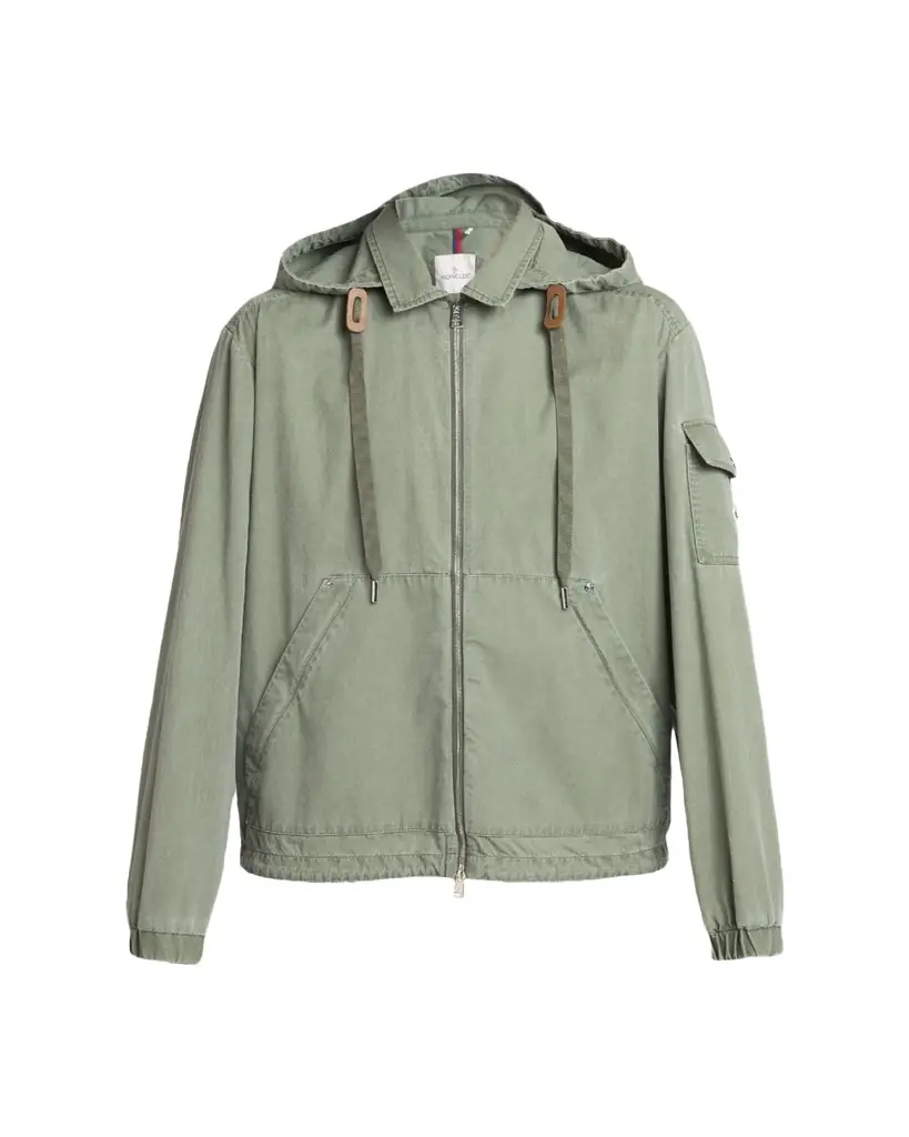 Moncler Men's Cotton Full-Zip Hooded Jacket