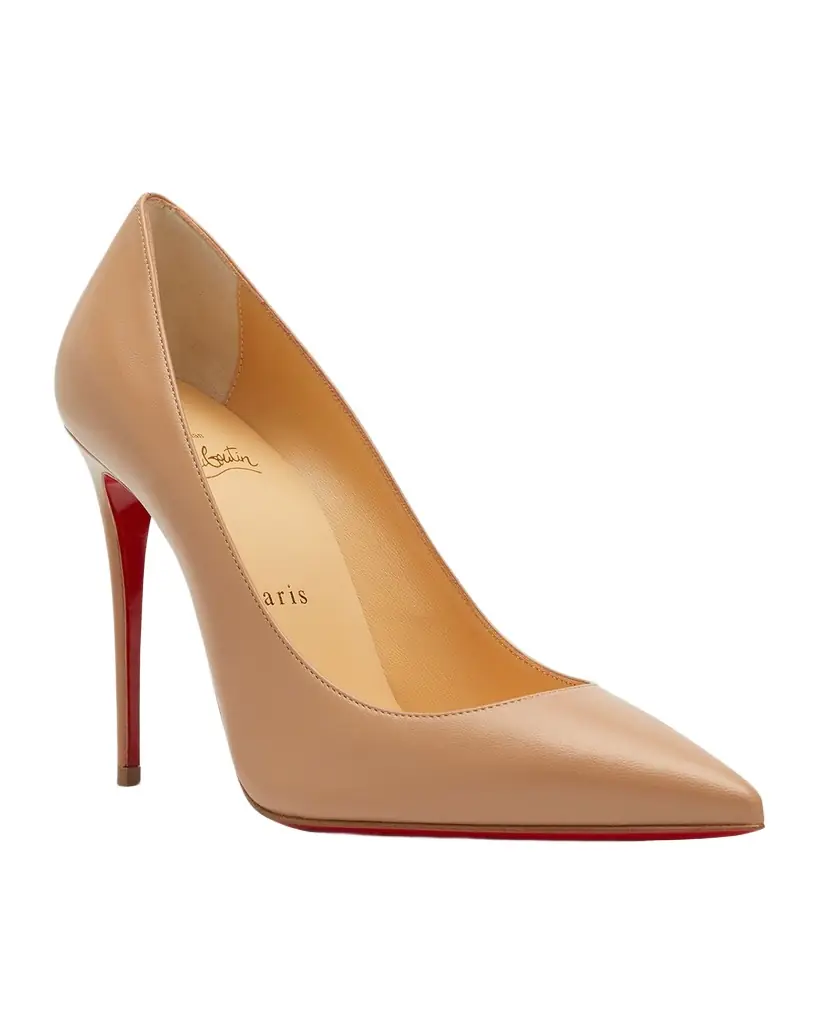 Christian Louboutin Kate 100mm Napa Red Sole Pumps