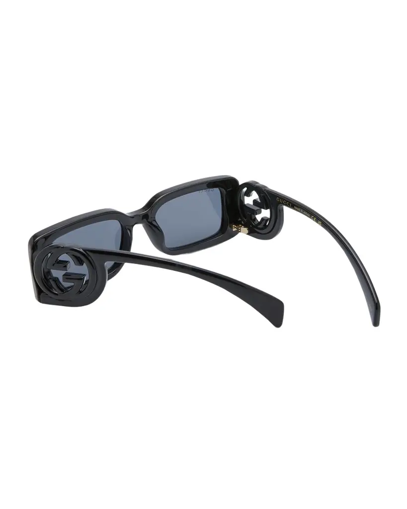 Gucci Monochrome GG Rectangle Acetate Sunglasses
