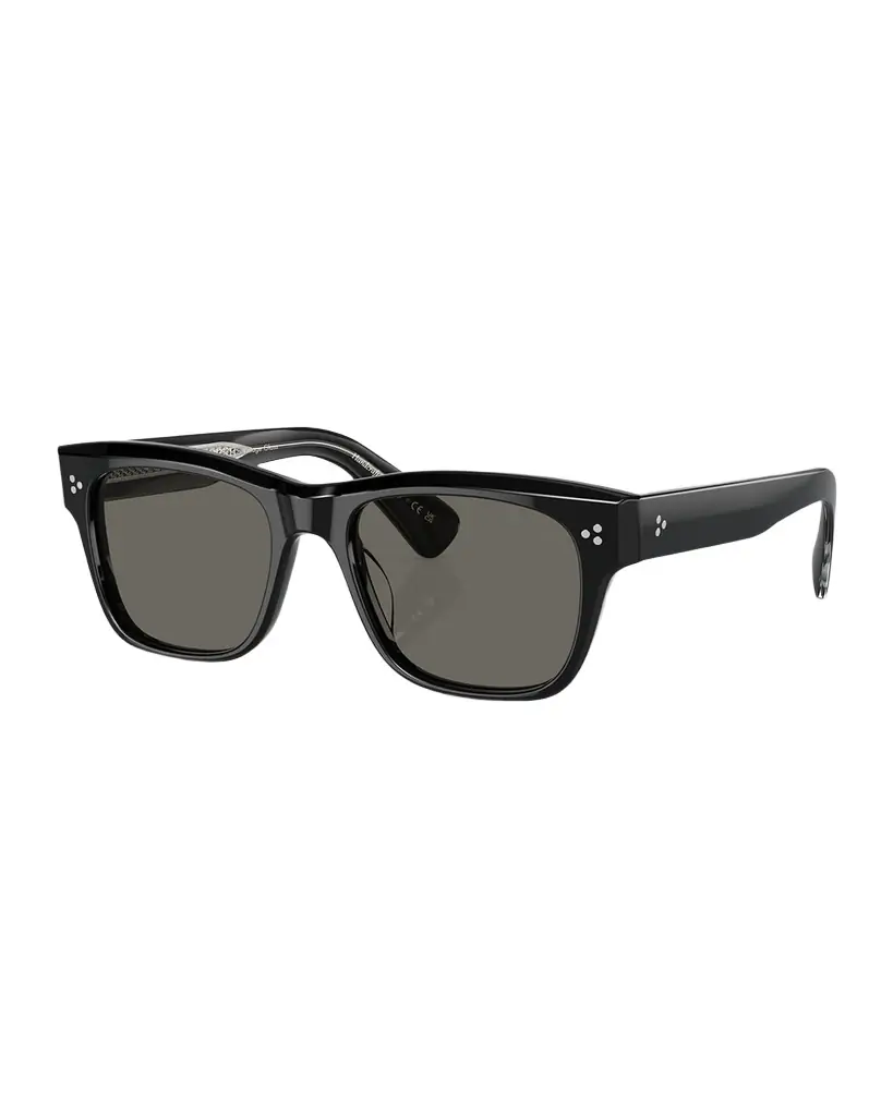 Oliver Peoples Men 's Birell Sun Acetate Rectangle Sunglasses