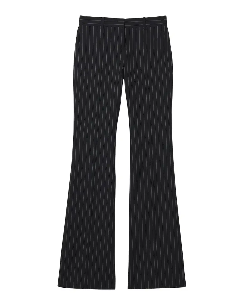 McQueen High-Rise Pinstripe Flared Trousers