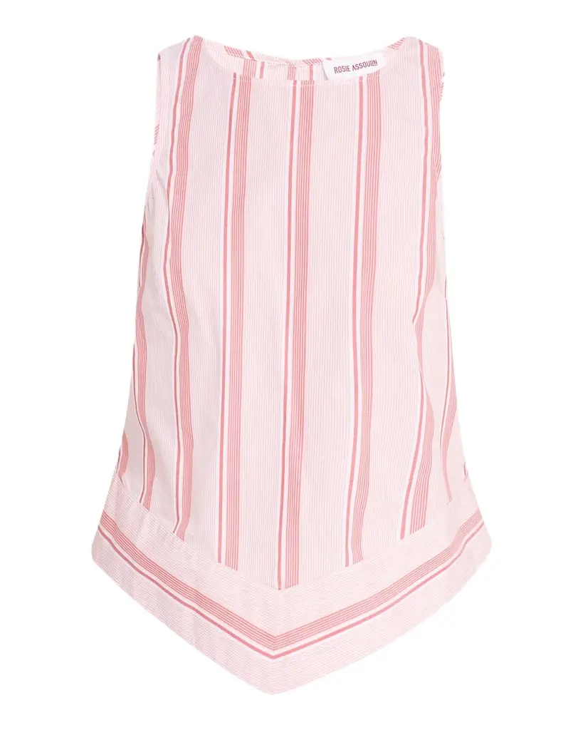 Rosie Assoulin Striped Sleeveless Chevron Top