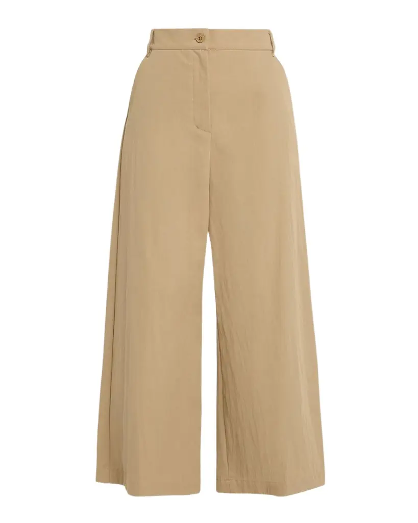 Weekend Max Mara Cropped Wide-Leg Gabardine Pants